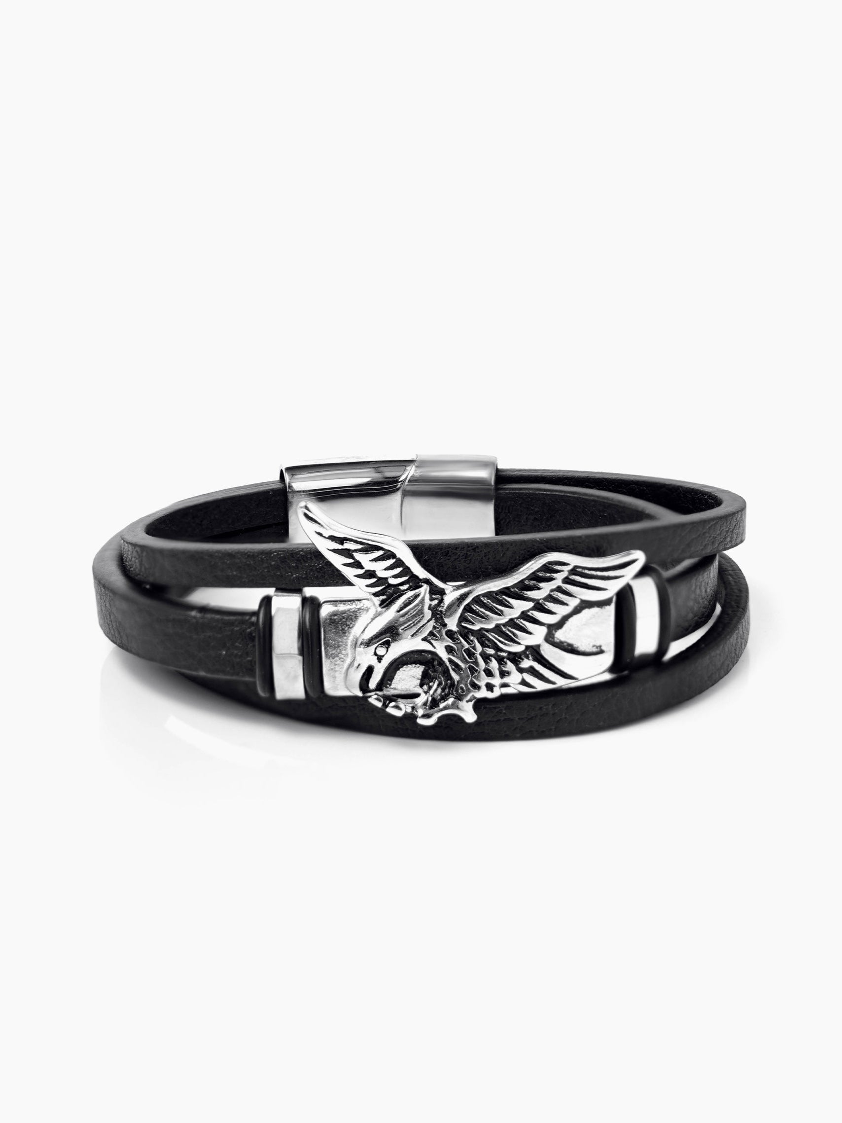 Falwn Men's Leather Bracelet
