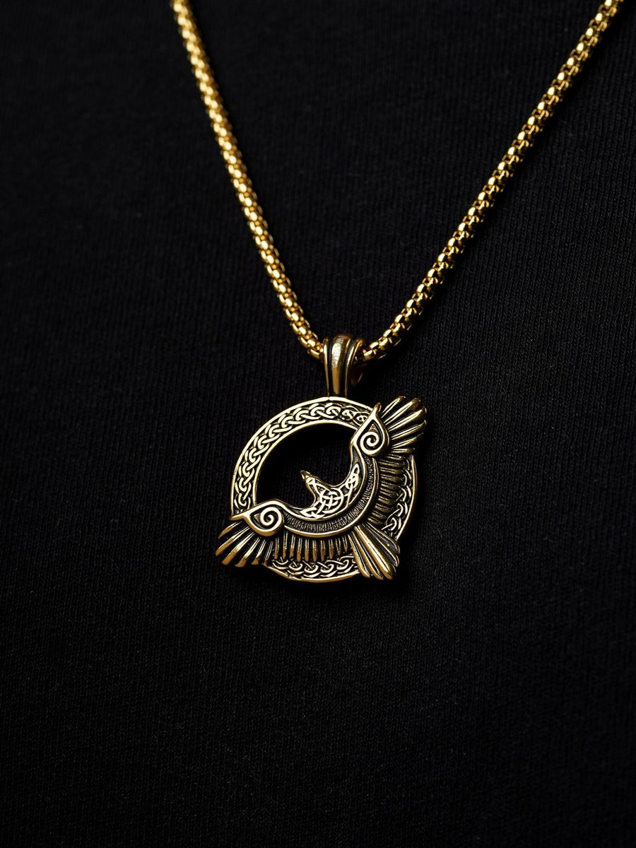 Froro Eagle 18K Gold Plated Men's Chain Pendant