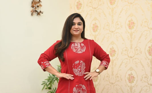 your summer with our Latest Cotton Embroidered Straight Pant Set(WACD89)