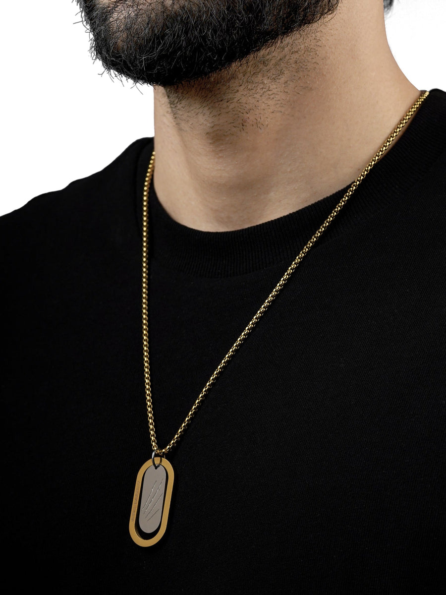 Matej 18K Gold Plated Men's Chain Pendant