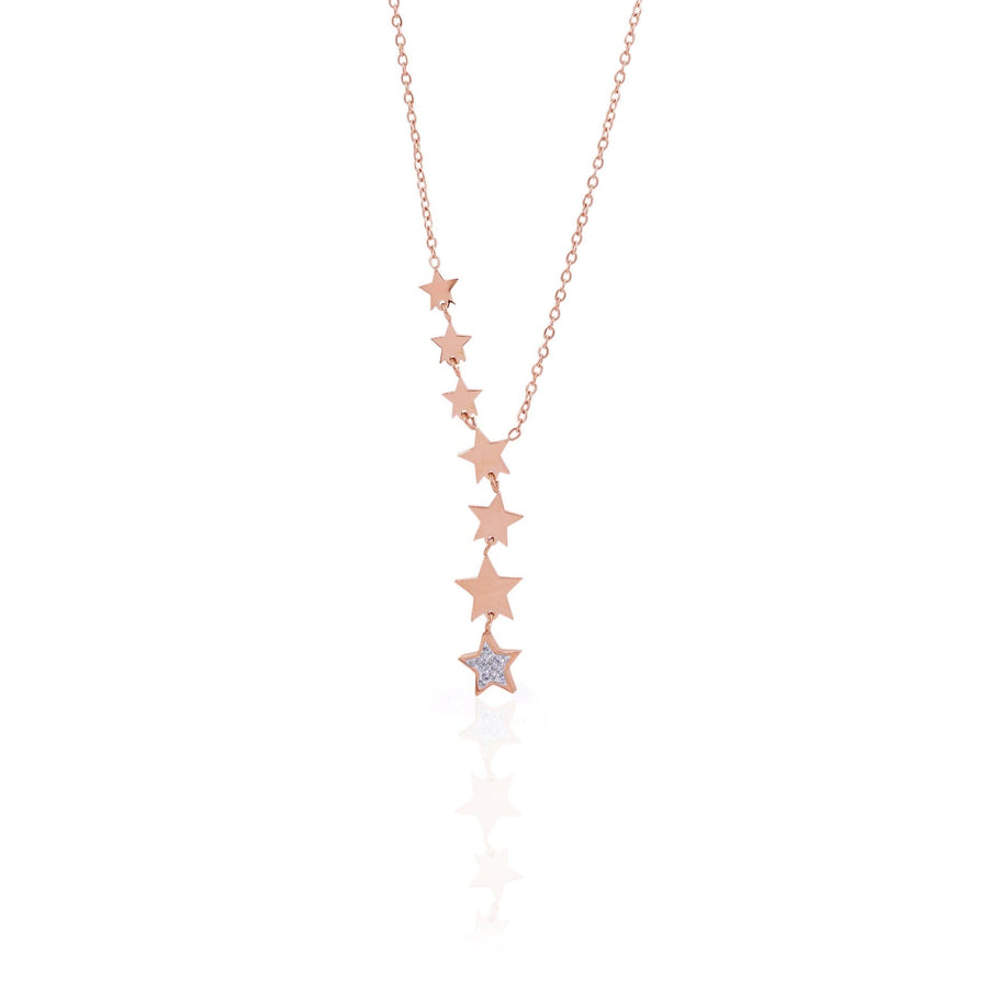 Fairy Stars Rosegold Plated Necklace