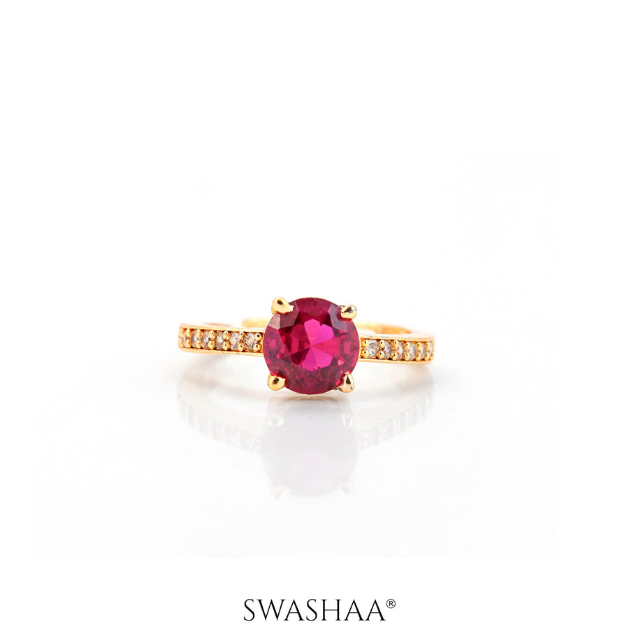 Blush Radiance 18K Gold Plated Ring