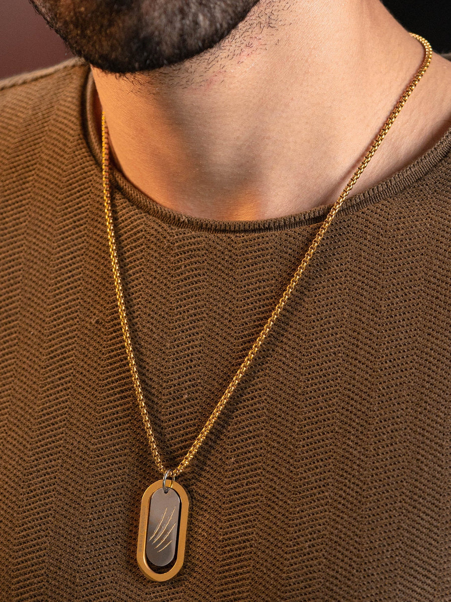 Matej 18K Gold Plated Men's Chain Pendant
