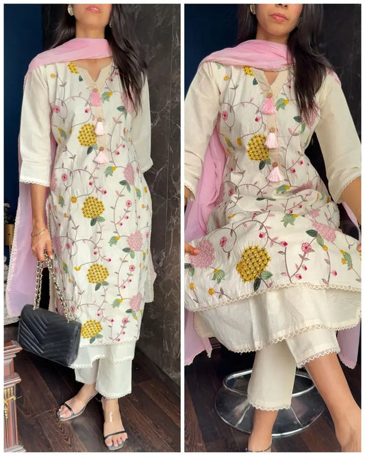 Premium Embroidery Kora Cotton Suit