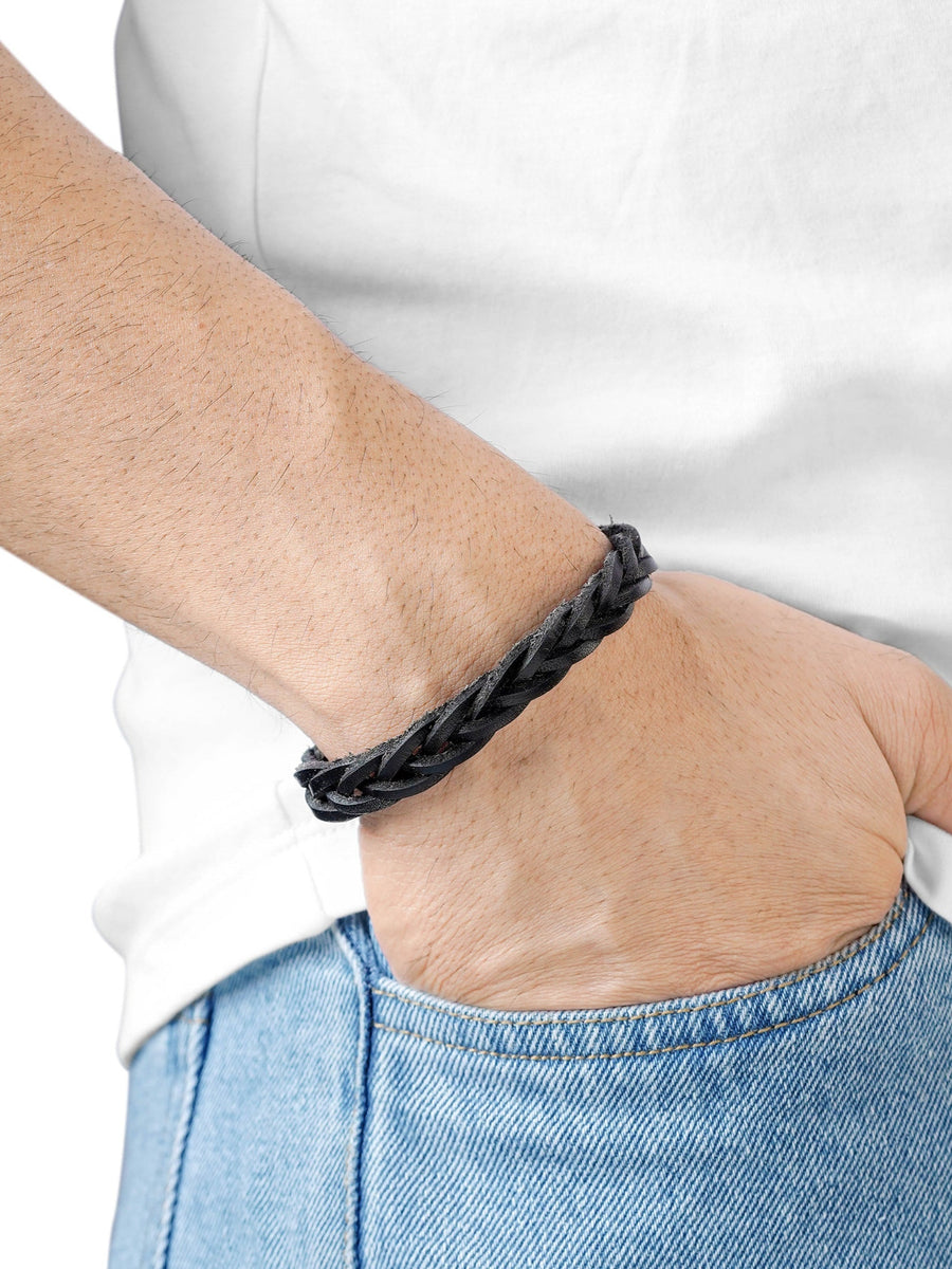 Tyron Men's Leather Bracelet