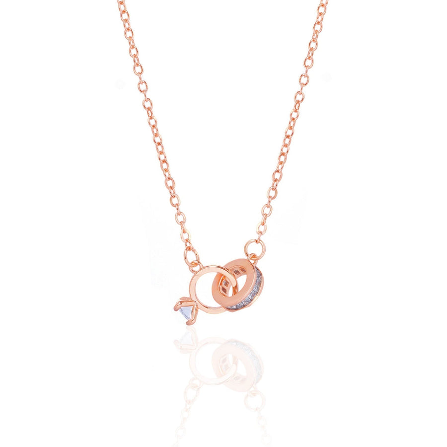 Just Got Hitched Rosegold Plated Necklace