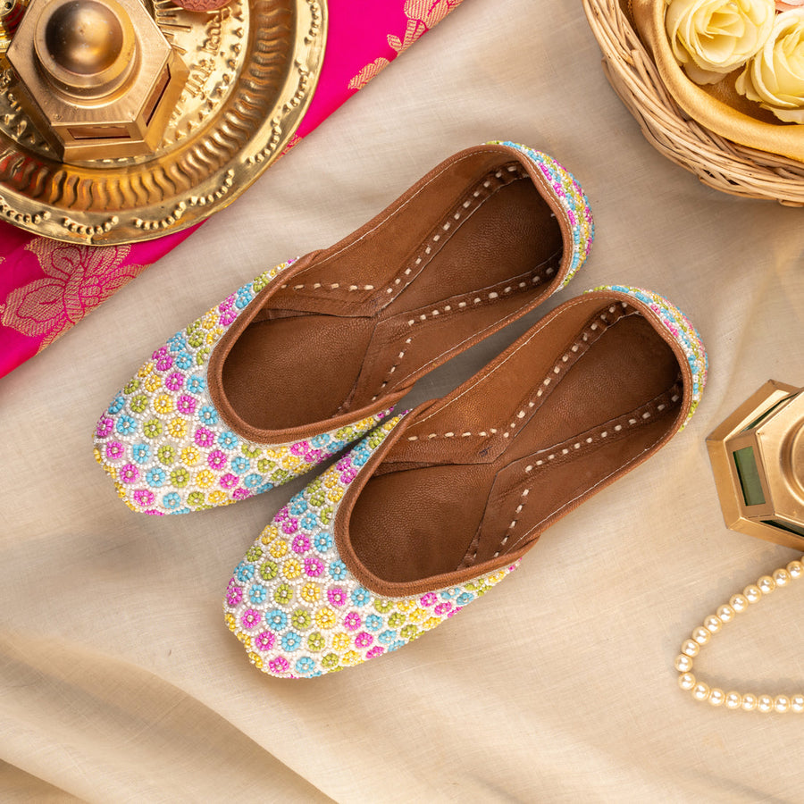 Multicolour Flower Jutti