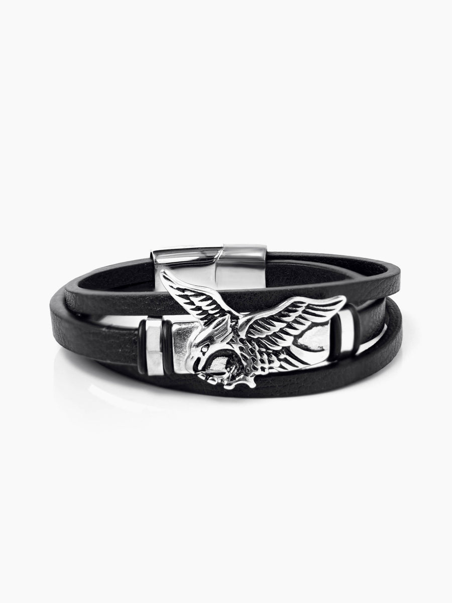 Falwn Men's Leather Bracelet