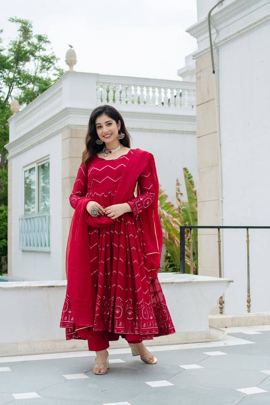 Liksha's Beutifull and Premium Anarkali Suit Set